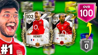 50 to 100 OVR My Favorite Squad Upgrade in FC MOBILE! New Series Arsenal to Glory (Episode 1)