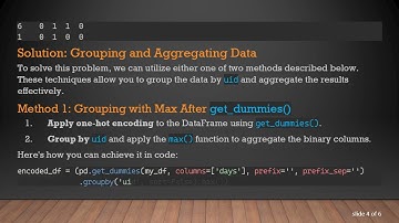 How to Get Encoded Categorical Variables in One Row Using Python Pandas