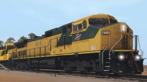 CNW #8719 leads a Mixed Freight Train in Train Simulator 3