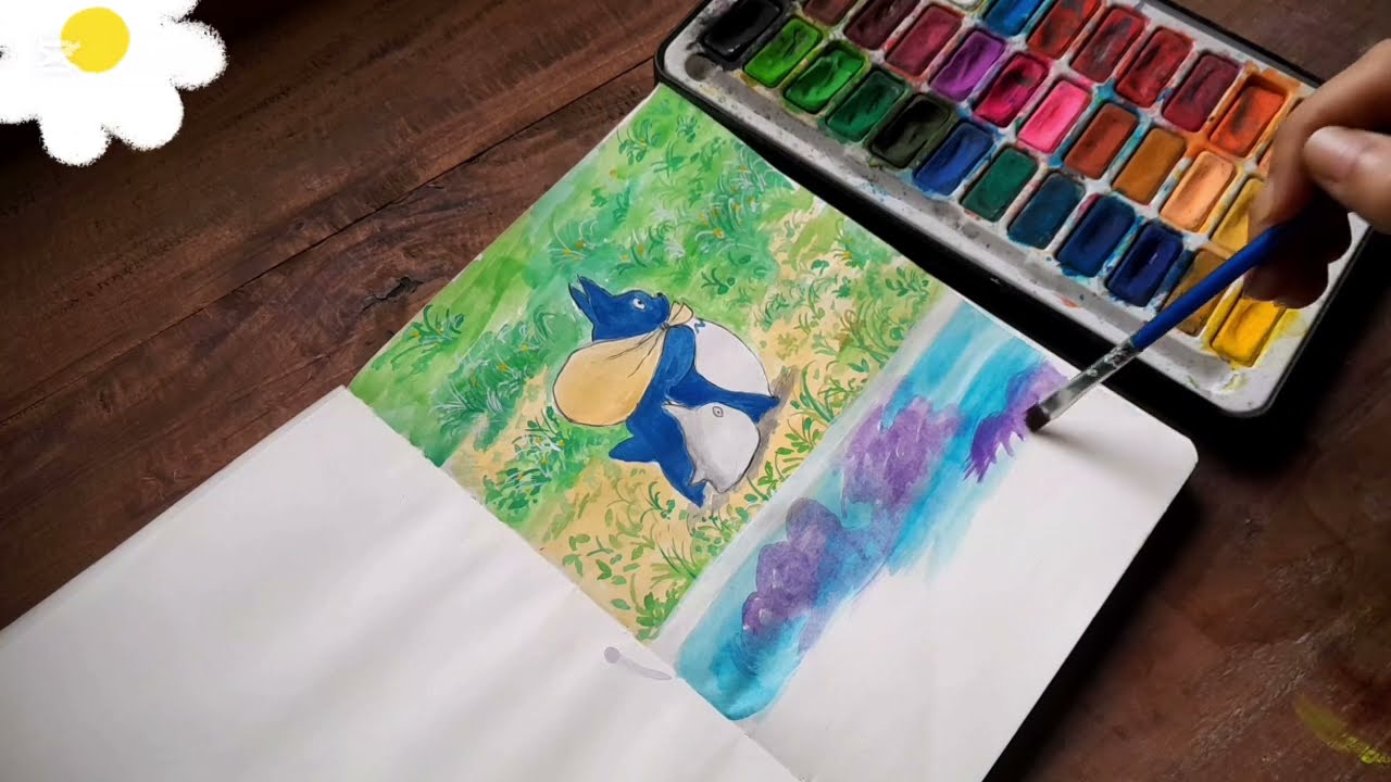 Ghibli studio🍃🏕️ SCENE painting | relaxing art vlog  