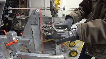 Recurve Knife Grind Demo with Bevel Guide on 2" x 72"