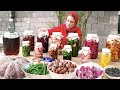 Pickling Wild Fruits & Vegetables for all year Life in Village A Turshi Day | The Lime Tree ترشی