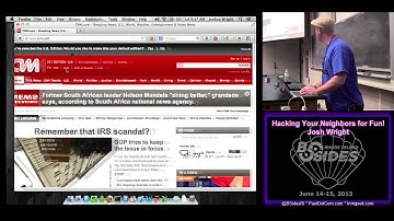 BsidesRI 2013   1 0 Hacking Your Neighbors for Fun!   Josh Wright