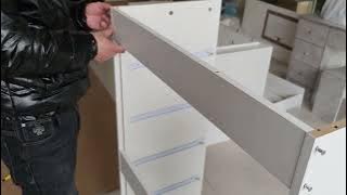 White Dresser Cabinet with 5 drawer installation video