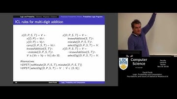 David Poole - Logic, Probability and Computation: Foundations & Issues of Statistical Relational AI