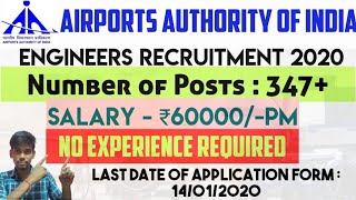 AAI vacancy 2020 | Airports Authority of India Recruitment | civil engineering new jobs