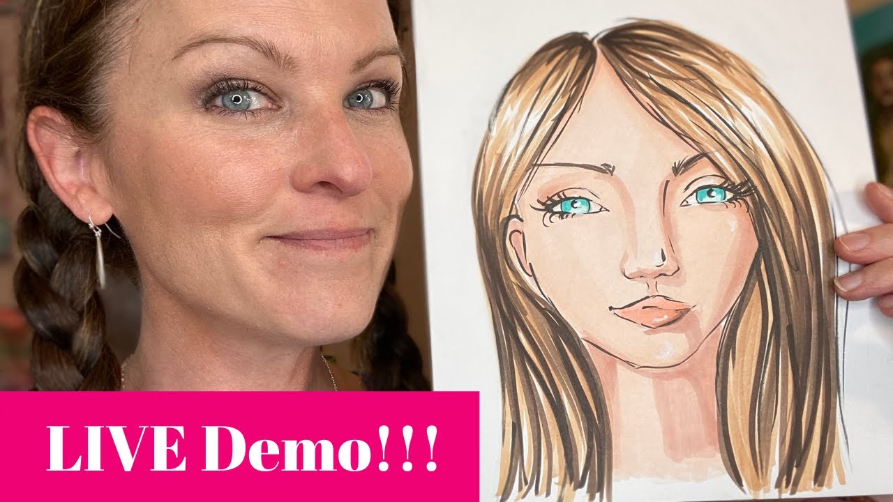 Why Cheap Alcohol Markers are AWESOME **PLUS** 11 HOT Marker TIPS!  (FaceChart Inspired Art No. 4) - KAREN CAMPBELL, ARTIST