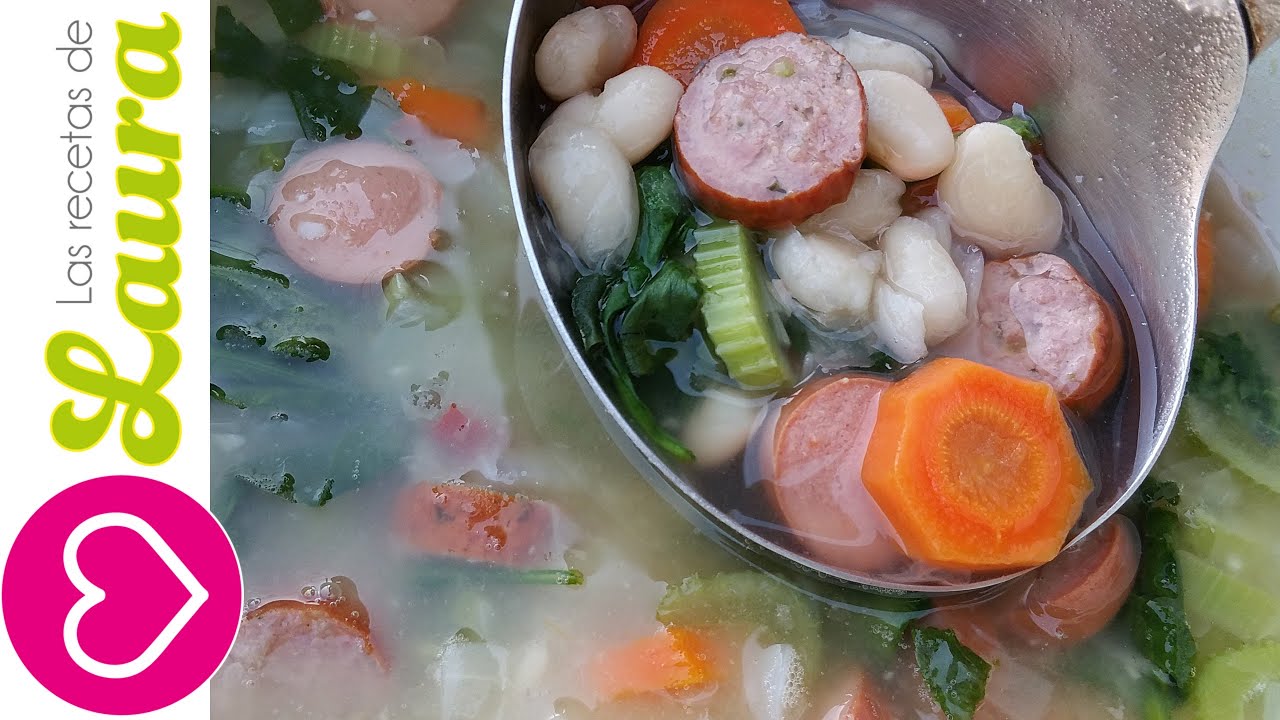 Alubias blancas con verduras Receta Fácil y económica saludable english