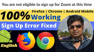 You are not Eligible to Sign up for Zoom at this time | Sign up Error fix | PC, Laptop and Android