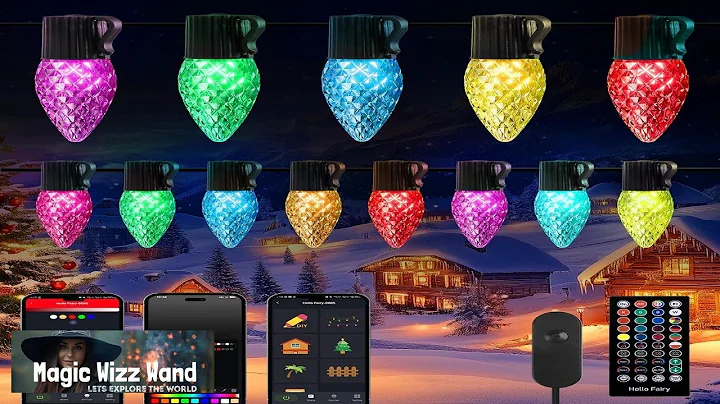 Brightown Smart C9 Christmas Lights Outdoor 100 LED Christmas Color Changing Fairy