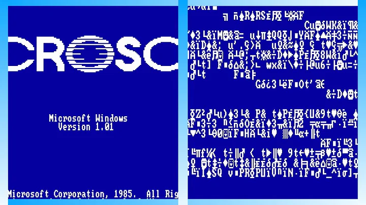 Windows 1.0 BSOD (Incorrect DOS Version)