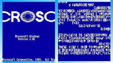 Windows 1.0 BSOD (Incorrect DOS Version)