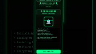 Banking App UI in 11 Seconds! 😱 #shorts #coding #webdevelopment