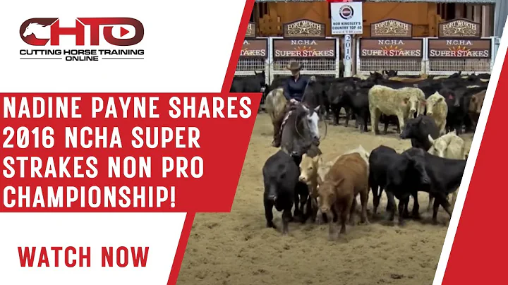 Nadine Payne Shares 2016 NCHA Super Strakes Non Pr...