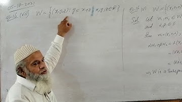 MATH-224, Lec#6, Proving Subspace