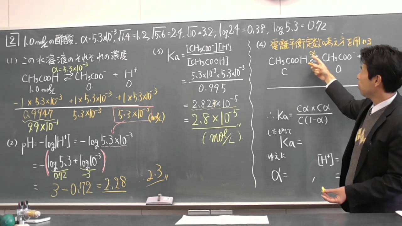 電離定数とpHの算出 YouTube