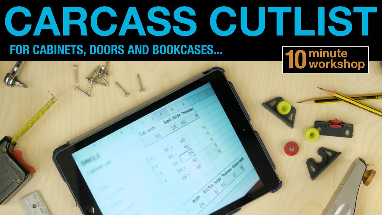 Carcass Cutlist For Cabinets Doors And Bookcases 059 Youtube