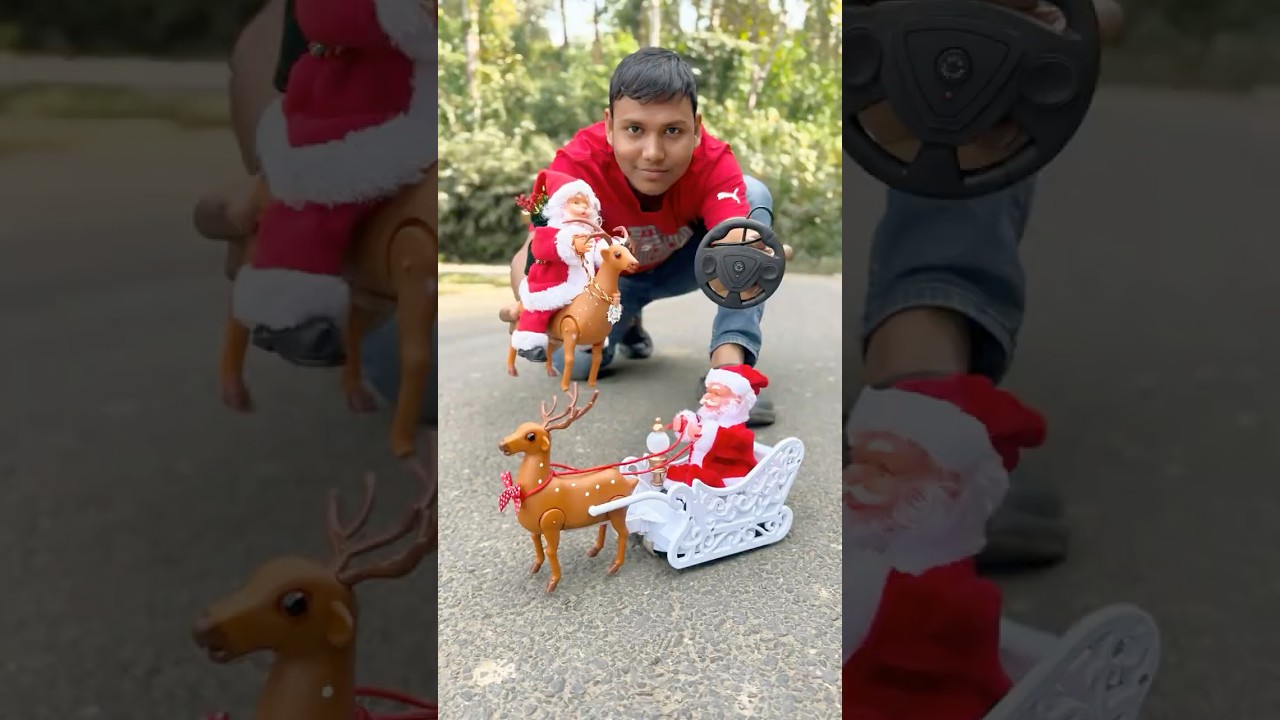 Подарок: сани Санта-Клауса с оленями от Duita Remote Wala 🎁