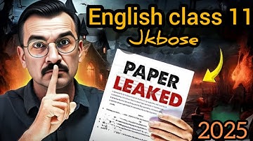 JKBOSE class 11th English - Most Important & Repeated Questions | 30 Marks in 20 seconds