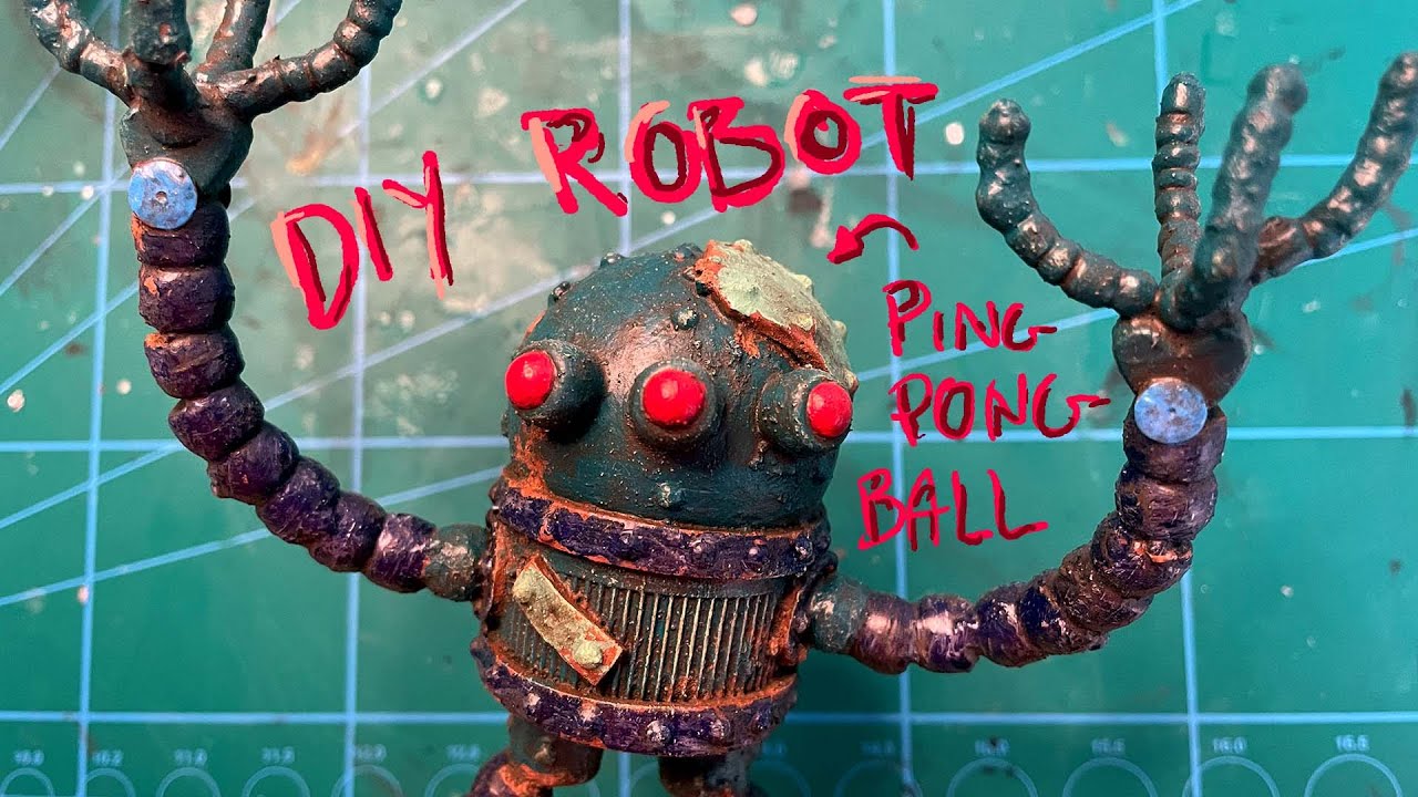 DIY: How to make a robot of a ping pong ball - YouTube