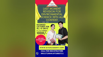 Crash Course For UGC-NET Environmental Science in Just 1000/- Only #crashcourse #evsacademy