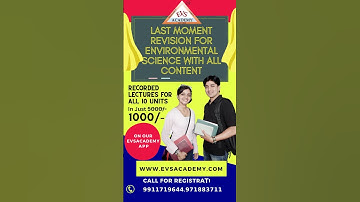 Crash Course For UGC-NET Environmental Science in Just 1000/- Only #crashcourse #evsacademy