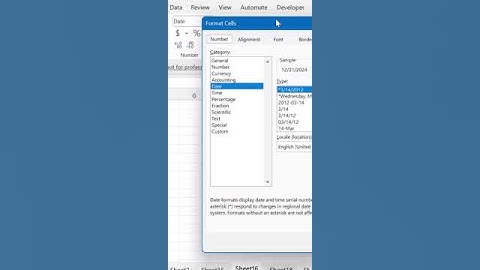 How to Change Date FORMAT in Easy Way in Excel #shortvideo #excel #viralvideo #change #date #format