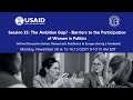 (English) Nov 2022 IFES discussion; the Ambition Gap? Barriers to the Participation of Women in Pol.