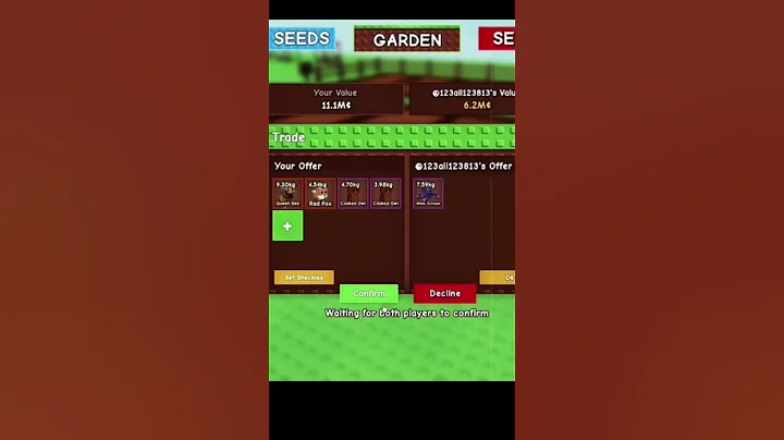 W or L ? #growagarden#roblox#shorts