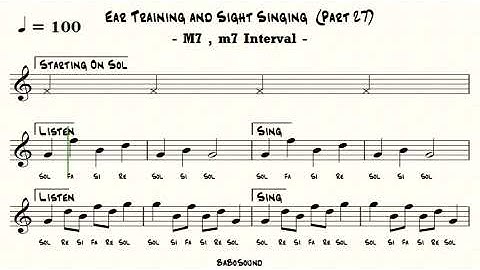 Ear Training and Sight Singing (Part 27) / M7, m7 Interval