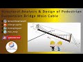 Structural Analysis & Design of Pedestrian Suspension Bridge Main Cable (AISC ASD & AISC LRFD)