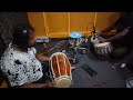 Baibhab dash dholak and rakesh jena tabla  playing taal dadra  at a recording studio