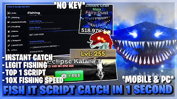 Fish It Script *NO KEY* - Auto Farm, Instant Catch, Auto Sell, Dupe Fish, Auto Quest, TP & More! 🐟🎣