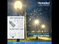 LED Corn Bulb and Globe Post Lamp