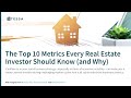 Webinar: The Top 10 Metrics Every Real Estate Investor Should Know (and Why)