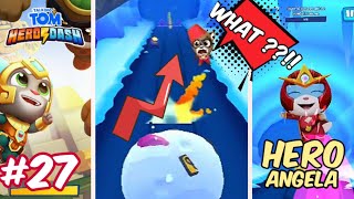 Kala Angela Jadi Bola Salju Menggulung Penghalang - Talking Tom Hero Dash screenshot 1