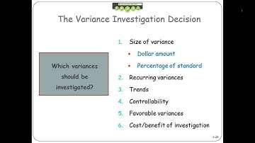 The Variance Investigation Decision