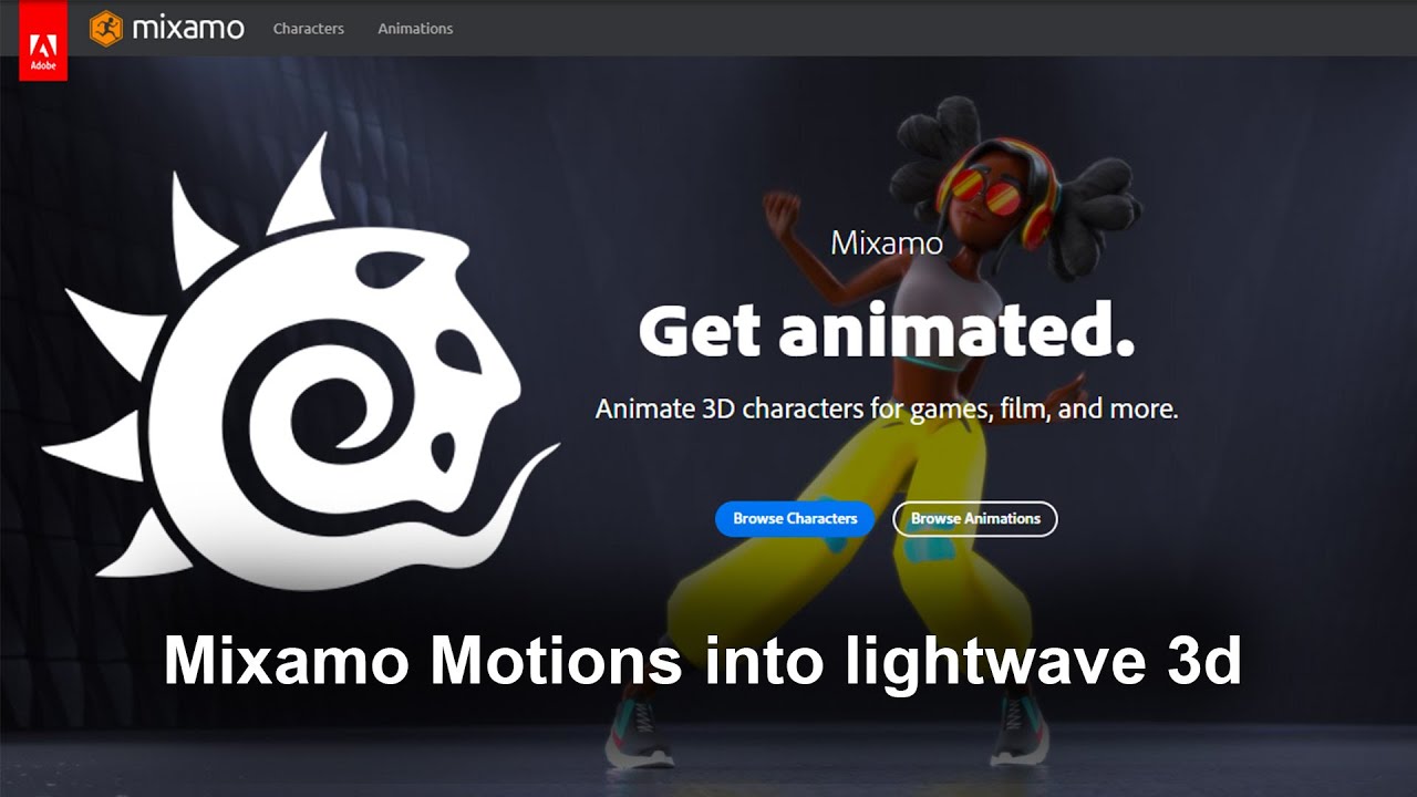 Animating with mixamo motions in lightwave 3D - YouTube