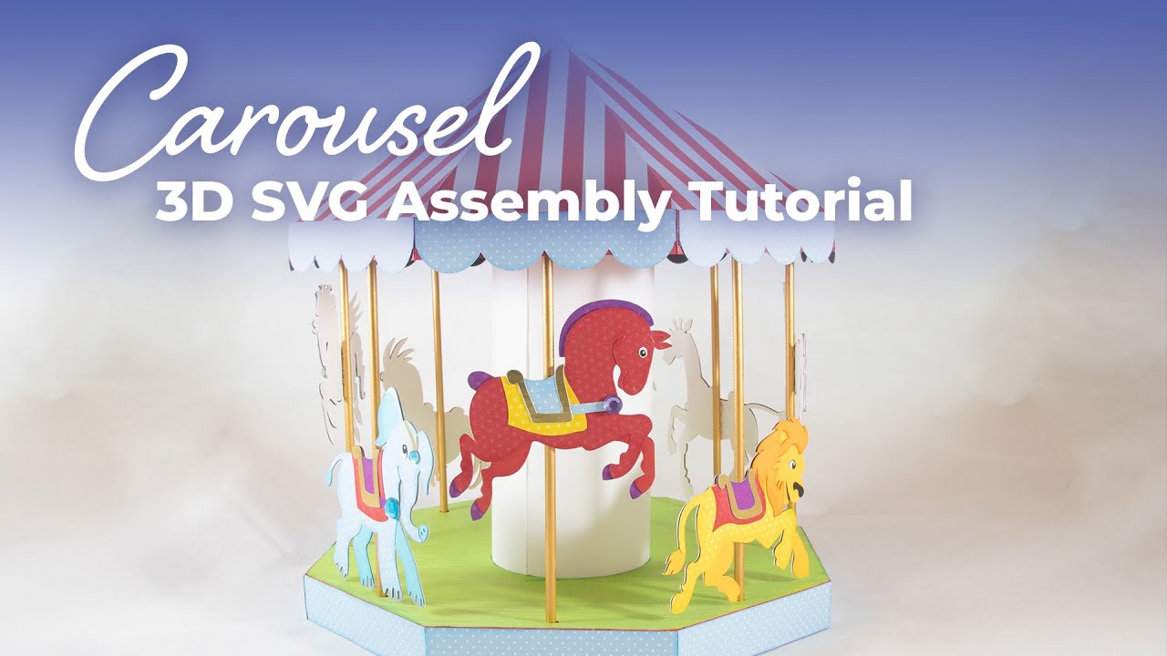 Carousel Party Centerpiece Assembly - Cutting Room Digital Designs