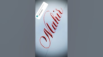 Copperplate calligraphy, tutorial: how I write your name #mahir