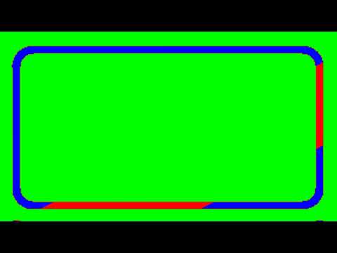        روعة إطار أزرق في أحمر متحرك بخلفية ششاشة خضراء