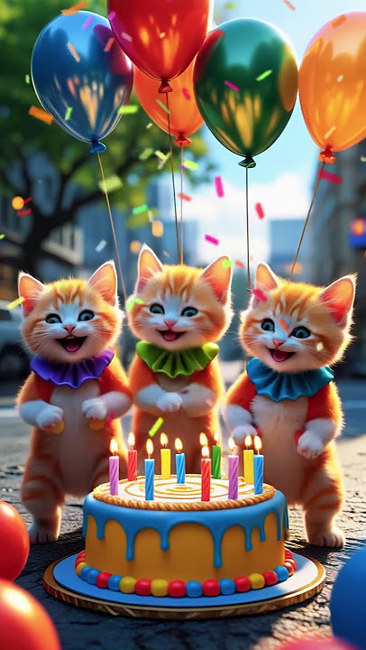 Kucing Nyanyi Happy Birthday - Selamat Ulang Tahun - #kucing #kucingnyanyi #kucinglucu #viralvideo