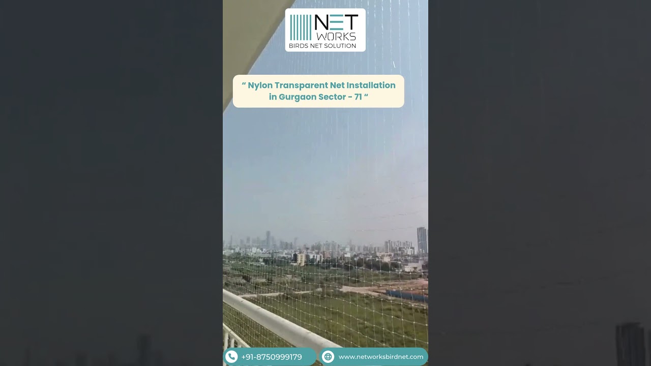 Nylon Transparent Net Installation in Gurgaon | Networks Bird Net 