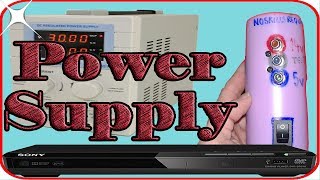 DIY bench power supply in old dvd player at home