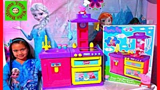 NEW Peppa Pig's Electronic Cook and Play Kitchen Unboxing Review 2015 Peppa Kids Balloons and Toys