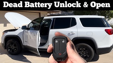 How To Unlock & Open 2017 - 2019 GMC Acadia If Battery Dies - Jump Start Charge Dead Battery