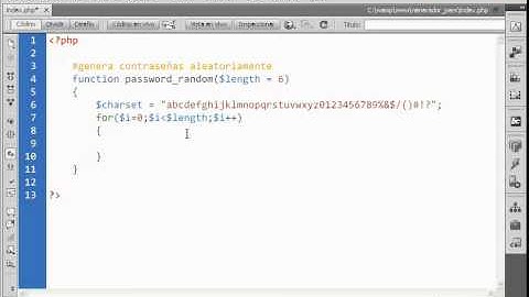 Curso php. generador de contraseñas aleatorio