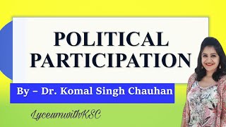 POLITICAL PARTICIPATION II LyceumwithKSC