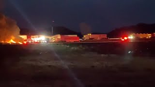 Viewer video: Snowy roads, massive pileup forces full closure of I-94 in Jackson County