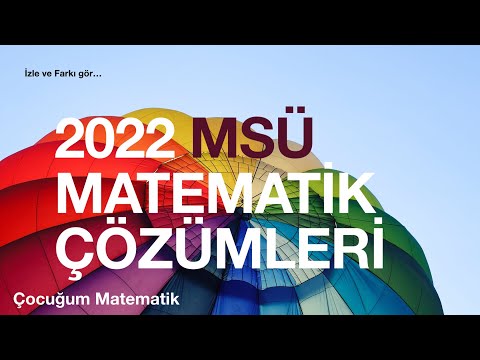 2022 MSÜ MATEMATİK SORU ÇÖZÜMLERİ